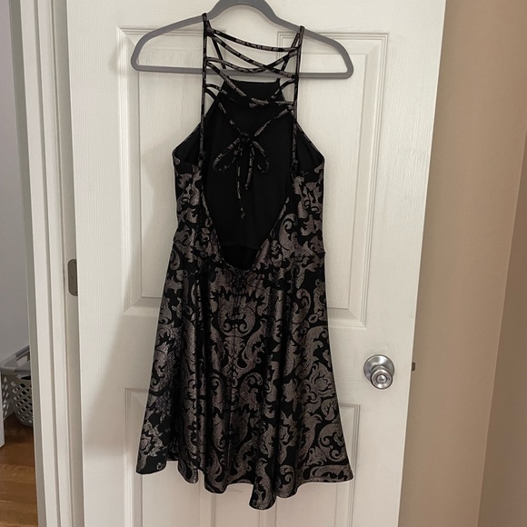 Strappy Back Semi-Formal Dress - Picture 3 of 6